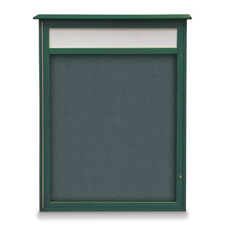 United Visual Products Single Door Enclosed Indoor Letterboard UV1140H-BLACK-WHITE